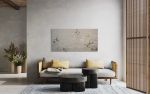 Stingrays_Mountains | Mixed Media by Janine Lambers, Gold. Item composed of birch wood
