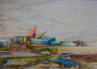'Rig' | Oil And Acrylic Painting in Paintings by Sangeeta Sagar. Item composed of paper and synthetic in contemporary style