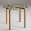 CURVEiture Round Side Table | Tables by Carol Jackson Furniture. Item composed of wood and glass in minimalism or contemporary style
