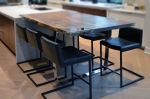Walnut with epoxy inlay table | Dining Table in Tables by Abodeacious. Item made of walnut with steel