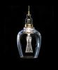 Blown glass/crystal inserts #37F | Pendants by Vitro Lighting Designs. Item composed of bronze and glass