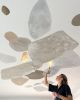 Textured Plaster Decoration on Ceiling | Wall Treatments by Elsa Jeandedieu Studio. Item made of bronze with stone works with minimalism & modern style