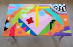 Funky Abstract Epoxy Resin Coffee Table,Colorful Boho Decor | Tables by Epoxy Coffee Table Shop. Item in boho or contemporary style