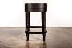 Exotic Wood Counter Stool in Leather by Costantini | Chairs by Costantini Design. Item composed of wood
