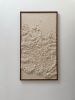 Woven wall art frame (Sea Foam 001) | Wall Sculpture in Wall Hangings by Elle Collins. Item composed of oak wood and cotton in minimalism or contemporary style