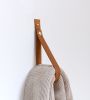 Large Leather Snap Wall Strap [V'ed End] | Storage by Keyaiira | leather + fiber | Artist Studio in Santa Rosa. Item composed of leather