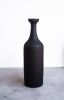 Tall Charred Wood Bottle Shaped Vase | Vases & Vessels by Creating Comfort Lab. Item composed of wood