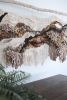 Handwoven Fiber Art Diptych, "Wander and Return | Tapestry in Wall Hangings by Rebecca Whitaker Art. Item made of cotton with leather works with boho & minimalism style