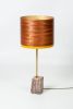 Rock Base and Sapele Shade Table Lamp | Lamps by Tapio. Item composed of wood & copper compatible with contemporary and art deco style