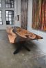 Bespoke Pecan Live Edge River Table with Translucent Resin | Conference Table in Tables by Atlantic Fine Woods. Item composed of wood & steel compatible with contemporary and eclectic & maximalism style