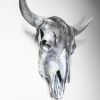 Titanium Covered Buffalo Skull | Ornament in Decorative Objects by Gypsy Mountain Skulls. Item compatible with contemporary and country & farmhouse style