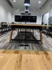 Conference Table | Tables by Where Wood Meets Steel | PopSockets in Boulder. Item composed of oak wood and steel in contemporary or modern style