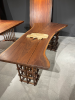 Channing Solid Slab Black Walnut Dining Table 34" x 84" | Tables by Holzsch. Item composed of oak wood in minimalism or contemporary style