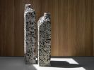 White Stone Set Vase - Block Series in Bio Concrete | Vases & Vessels by Donatas Žukauskas. Item composed of cement and paper in minimalism or contemporary style