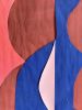 Blues Duo | Collage in Paintings by Cyrille Gulassa. Item made of paper works with boho & mid century modern style