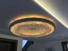 IRIDE Ceiling Light Sculpture | Flush Mounts by RUBERTELLI DESIGN. Item made of cotton with fiber