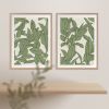 Rubbery Leaf Design - 1 & 2 - Oasis - Framed Art | Prints by Patricia Braune. Item composed of oak wood and paper