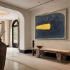 Luxury Gold and Carbon Painting on Spanish Linen Minimalist | Oil And Acrylic Painting in Paintings by RGB Fine Art. Item composed of canvas compatible with minimalism and contemporary style