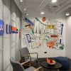 LU Global Singapore office art mural | Murals by Just Sketch | 111 Somerset in Singapore. Item made of synthetic