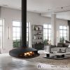 Gyrofocus Gas Suspended Fireplace | Fireplaces by European Home. Item made of metal