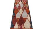 Vintage Moroccan Runner Rug, Polychromatic Geometric Pattern | Area Rug in Rugs by Rug and Kilim