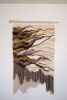 Earthy Toned "Mending Through Light and Shadow" | Tapestry in Wall Hangings by Rebecca Whitaker Art. Item composed of wood and cotton in boho or minimalism style