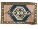 Vintage Turkish rug doormat | 1.11 x 3.1 | Small Rug in Rugs by Vintage Loomz. Item composed of wool in boho or mediterranean style