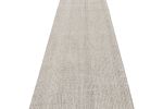 Vintage Geometric Solid Beige Gray Wool Kilim Rug | Area Rug in Rugs by Rug and Kilim