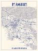 Vintage Los Angeles Map | Prints by Capricorn Press. Item composed of paper compatible with contemporary and art deco style