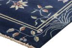 Rug & Kilim’s Chinese Art Deco Rug, Dark Blue with Elegant | Area Rug in Rugs by Rug and Kilim