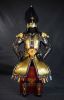 Bespoke Golden Qilin Ming Imperial Wearable Art Armor | Sculptures by Dynasty Artisan. Item composed of metal and leather in contemporary or eclectic & maximalism style