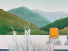 Poolside Family Portrait | Oil And Acrylic Painting in Paintings by Nicolette Atelier. Item made of synthetic