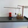 Chronometer of Light — Philosophical Sculptural Lamp With An | Engraving in Art & Wall Decor by Loom&Drift. Item composed of wood and ceramic in mid century modern or country & farmhouse style