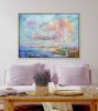 Sanctuary Blue & White Cloud Painting 48" x 66" | Oil And Acrylic Painting in Paintings by Dorothy Fagan Fine Arts. Item made of canvas compatible with contemporary and coastal style