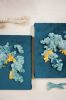 Blue and yellow corals II | Embroidery in Wall Hangings by Mariana Baertl. Item made of canvas works with boho & coastal style