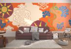Mansion 1 (Zenith) | Wallpaper in Wall Treatments by Baron Paris Studio. Item made of fabric & paper