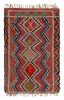 Vintage Moroccan Rug in Salmon Red with Geometric Patterns | Area Rug in Rugs by Rug and Kilim