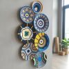Evil Eye Wall Plates Set Of 7 | Decorative Plate in Decorative Objects by Sarmal Design. Item composed of cotton and synthetic in boho or contemporary style