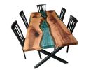 Epoxy Table, Live Edge Table, Wood Dining Table | Tables by evendes. Item composed of walnut compatible with country & farmhouse and modern style