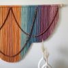 Eclectic Modern Boho Fiber Art Wall Hanging | Macrame Wall Hanging in Wall Hangings by Mercy Designs Boho. Item composed of birch wood & fiber compatible with boho and contemporary style