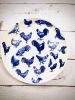 Blue Chickens Pasta Bowls | Dinnerware by Nori’s Wishes Studio. Item made of ceramic