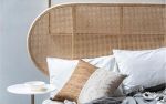 Natur Round Wood & Rattan Headboard | Beds & Accessories by LAGU. Item made of oak wood works with boho & modern style