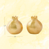 Pomegranate Salt & Pepper Shaker Set of 2 – Gold Finish | Cutlery in Utensils by Serein Wellness LLC. Item made of aluminum compatible with boho and art deco style