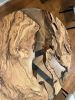Custom 52" Diameter, Round Olive Wood, Clear Epoxy Dining | Dining Table in Tables by LuxuryEpoxyFurniture. Item made of wood with synthetic