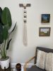Fiber Pearls Banbas sculpture - Macrame Wall hanging | Wall Hangings by HILO Fiber Art. Item made of walnut & fiber