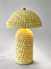 The Knitty Table Lamp in Daffodil | Lamps by Meg Morrison. Item made of fabric with ceramic works with boho & mid century modern style