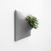 Node M Wall Planter, 9" Mid Century Modern Planter, Gray | Plant Hanger in Plants & Landscape by Pandemic Design Studio. Item composed of stoneware compatible with minimalism and japandi style