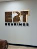 Custom LED Backlit Wooden Business Sign | Signage by Pelican State Woodworks | EBT Bearings in Haslet