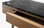 Hidden Marble & Wooden Sideboard with Drawer | Storage by LAGU. Item composed of oak wood and metal