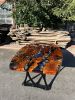 Epoxy Dining Table - Epoxy Live Edge Table - Resin Table | Tables by Tinella Collection. Item made of wood with metal works with contemporary & art deco style